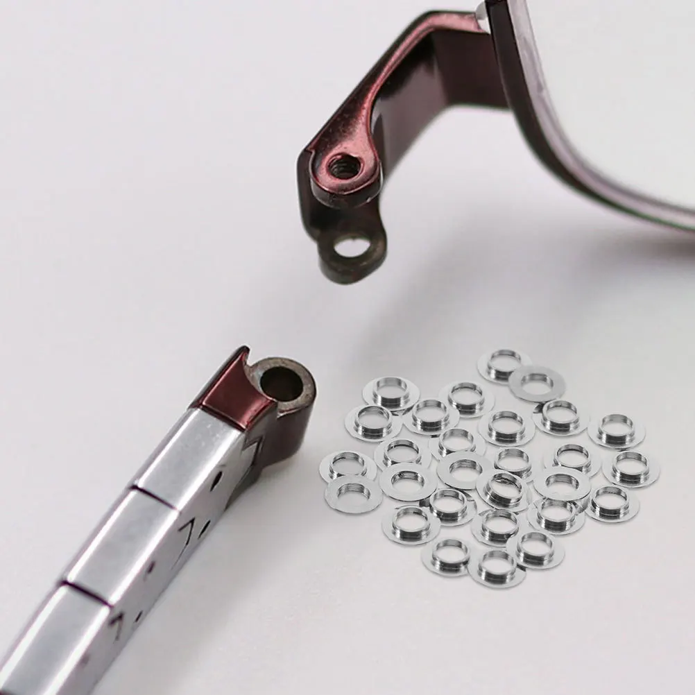 100 قطعة سبائك النظارات المفصلي منصات T-شكل دائم محدب الحشوات بدون شفة إطار نظارات إصلاح اكسسوارات نظارات استبدال #4