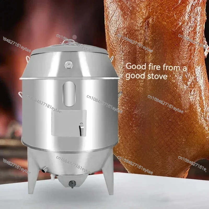 

Stainless Steel Vertical Charcoal Hanging Oven, for Duck Chicken Goose Crispy Pork Belly Meat Roast Stove, BBQ Roaster