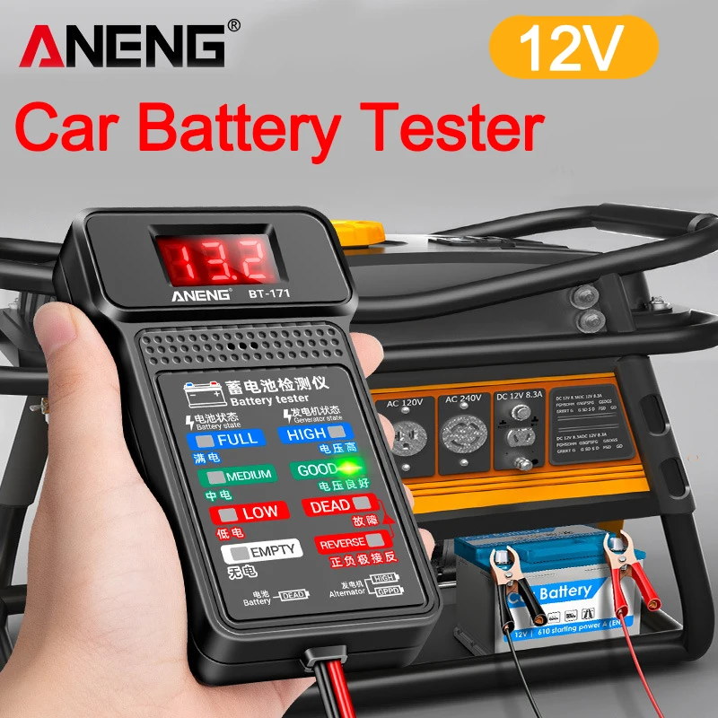 ANENG BT-171 Car Battery Tester 12V Cranking Charging Circut Tester Battery Analyzer Tool Auto Car Electric Quantity Detector