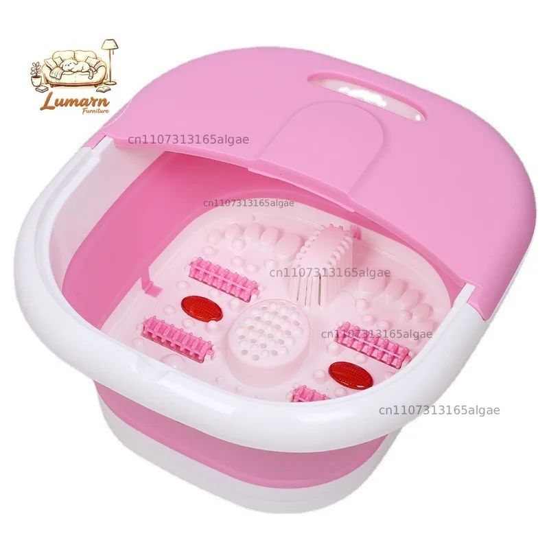Electric massage household foldable foot wash basin automatic heating constant temperature foot bath