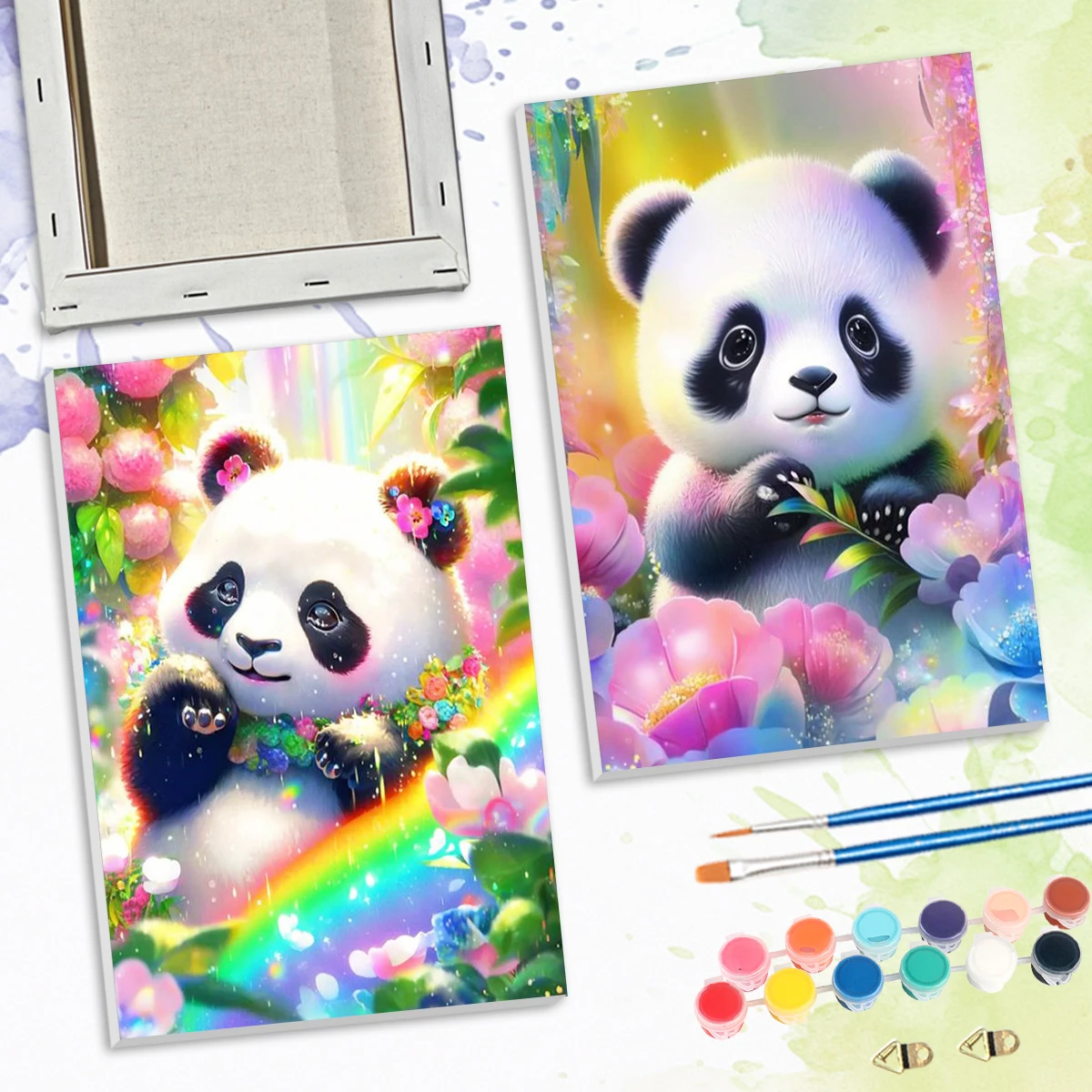 

SDOYUNO Paint By Numbers For Beginner Paintings On Number panda Animals 20x30cm ready Frame Watercolor Crafts Drawing On Canvas