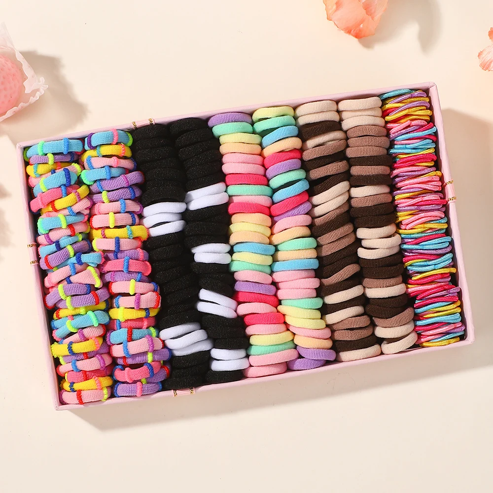 310-teiliges Kinder-Haar-Accessoires-Set für Mädchen, bunte Schleife, elastische Gummibänder, Haargummis, Pferdeschwanzhalter, Haarbänder