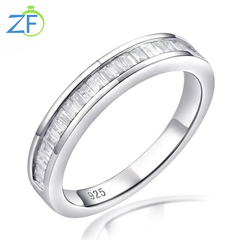 GZ ZONGFA Natural Diamond 0.5ct Brilliant 925 Sterling Silver for Women Luxury Brands Couple Dating Real Diamond Ring 2025