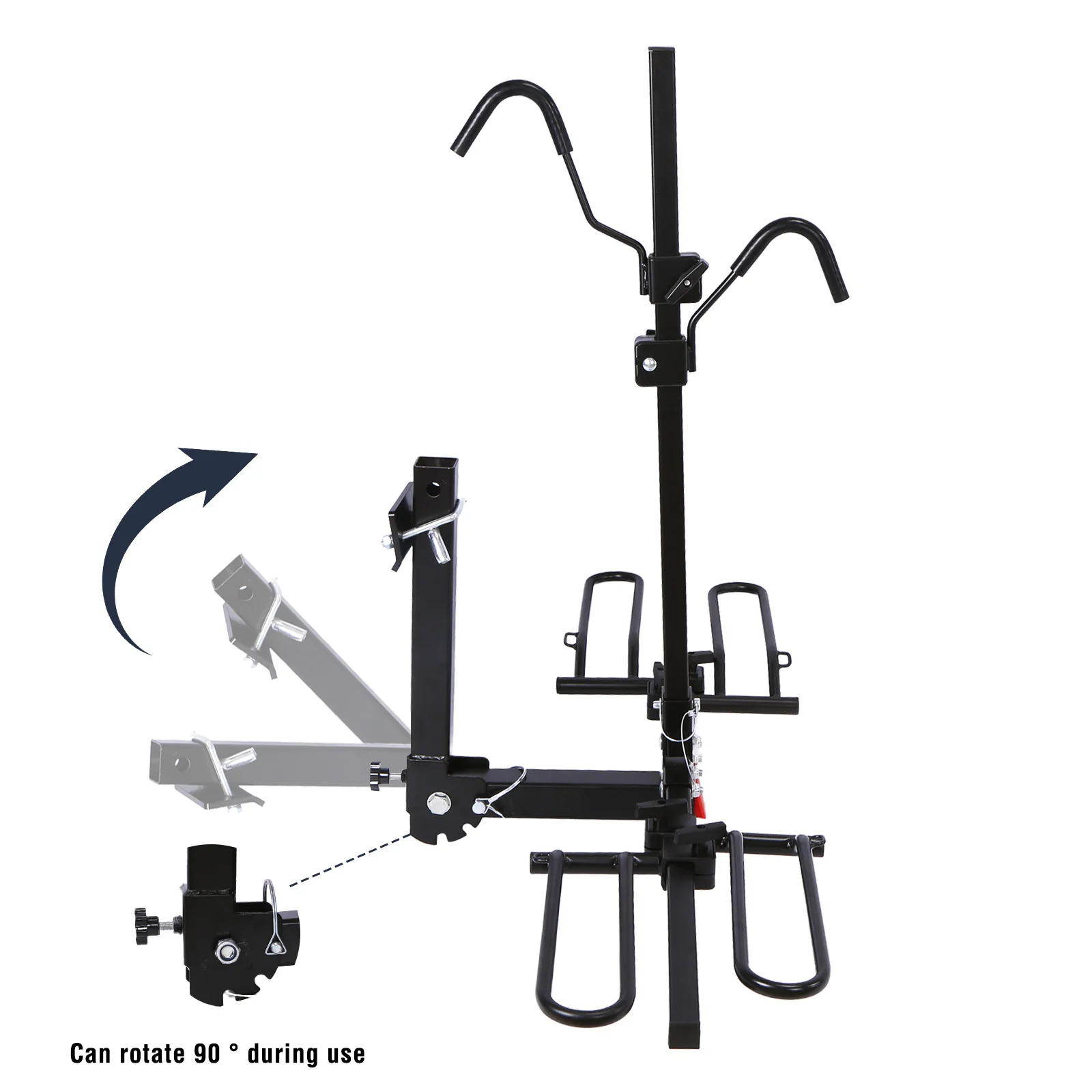

Trailer Hitch Bike Rack Anti Wobble Tilting Bike Carrier Rack for 1.25in and 2in Receiver 132lbs Capacity for SUV Truck RV Van