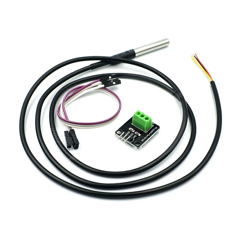 Módulo Sensor de temperatura DS18B20, Sensor de temperatura impermeable con Cable de Sensor Digital, sonda de acero inoxidable para Arduino