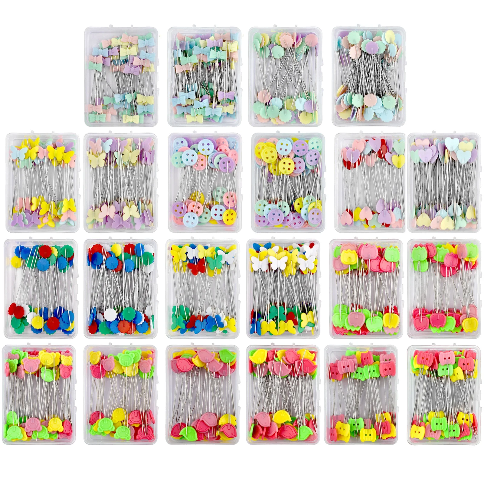 100/50Pcs Dressmaking Pins Sewing Embroidery Patchwork Tools Positioning Needle Fixed Metal Button Pins DIY Sewing Accessories