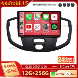 Android 15 For Ford Transit 2015 2016 2017 2018 Carplay Car Radio Multimedia Video Player GPS Stereo WIFI 4G BT QLED Touchscreen