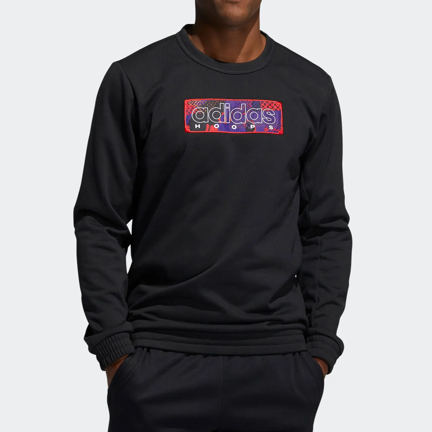 Adidas genuine new men's loose casual printed long sleeved pullover GQ2833