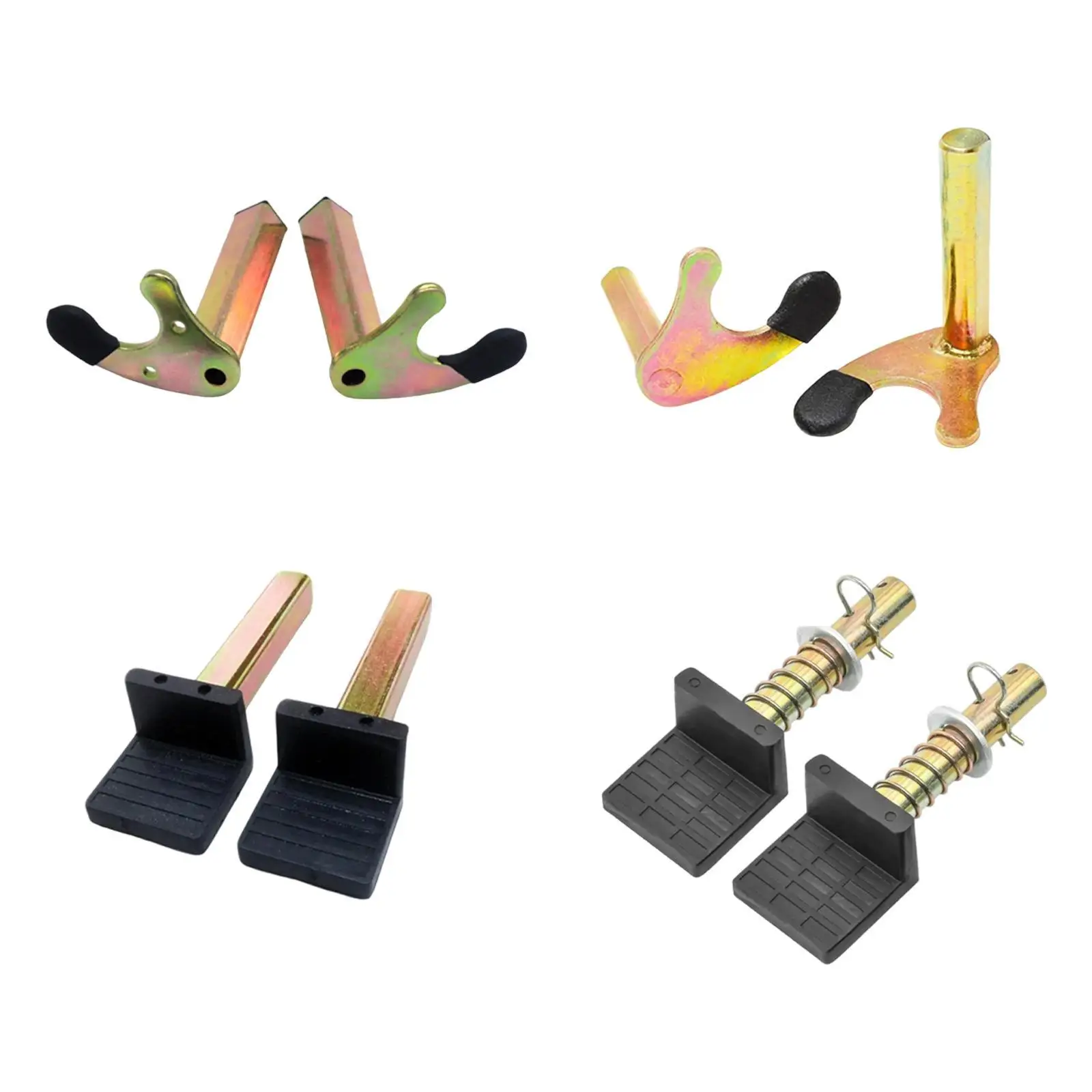 

2x Wheel Support Frame Stand Hooks U Hooks Load Bearing 400kg Nonslip Heavy Duty