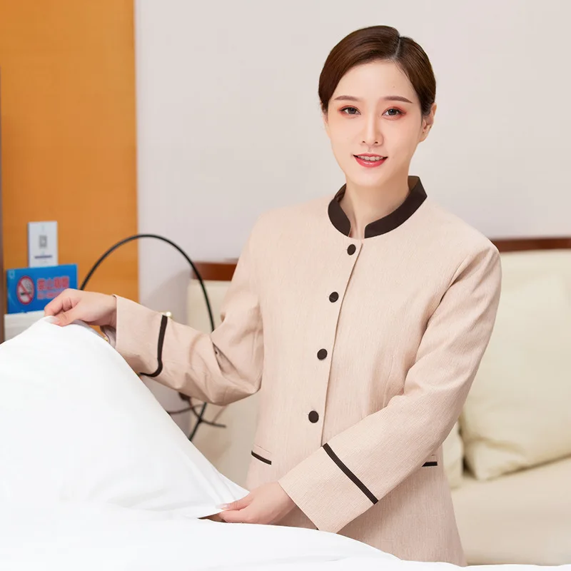 クリーニング衣類長袖コミュニティプロパティクリーナー作業服秋冬ホテルルームアテンダント綿作業服女性用