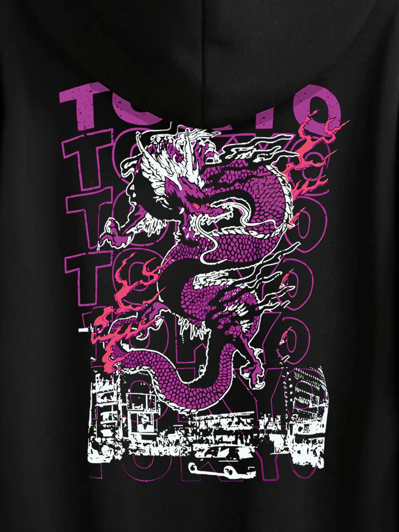 Fashion Purple Dragon hoodie