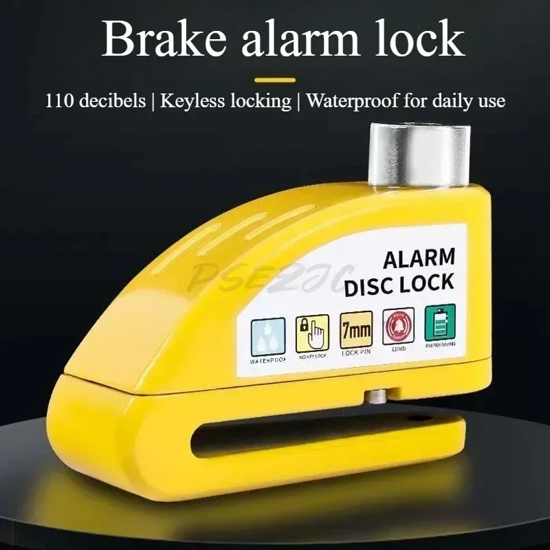 Motorcycle Disc Brake Lock Alarm Lock Anti-theft Lock Dedicated Electric Scooter Bicycle Brake Disc Waterproof Reminder Rope