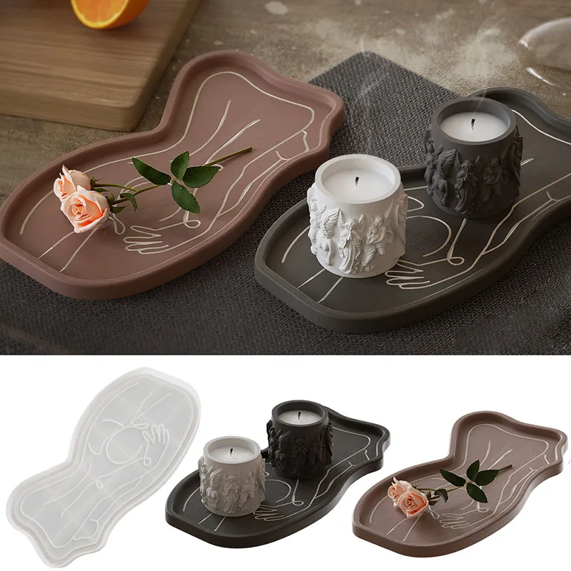 Human Body Abstract Line Tray Epoxy Resin Mold Handmade Coaster Jewelry Storage Tray DIY Home Table Decor Molds