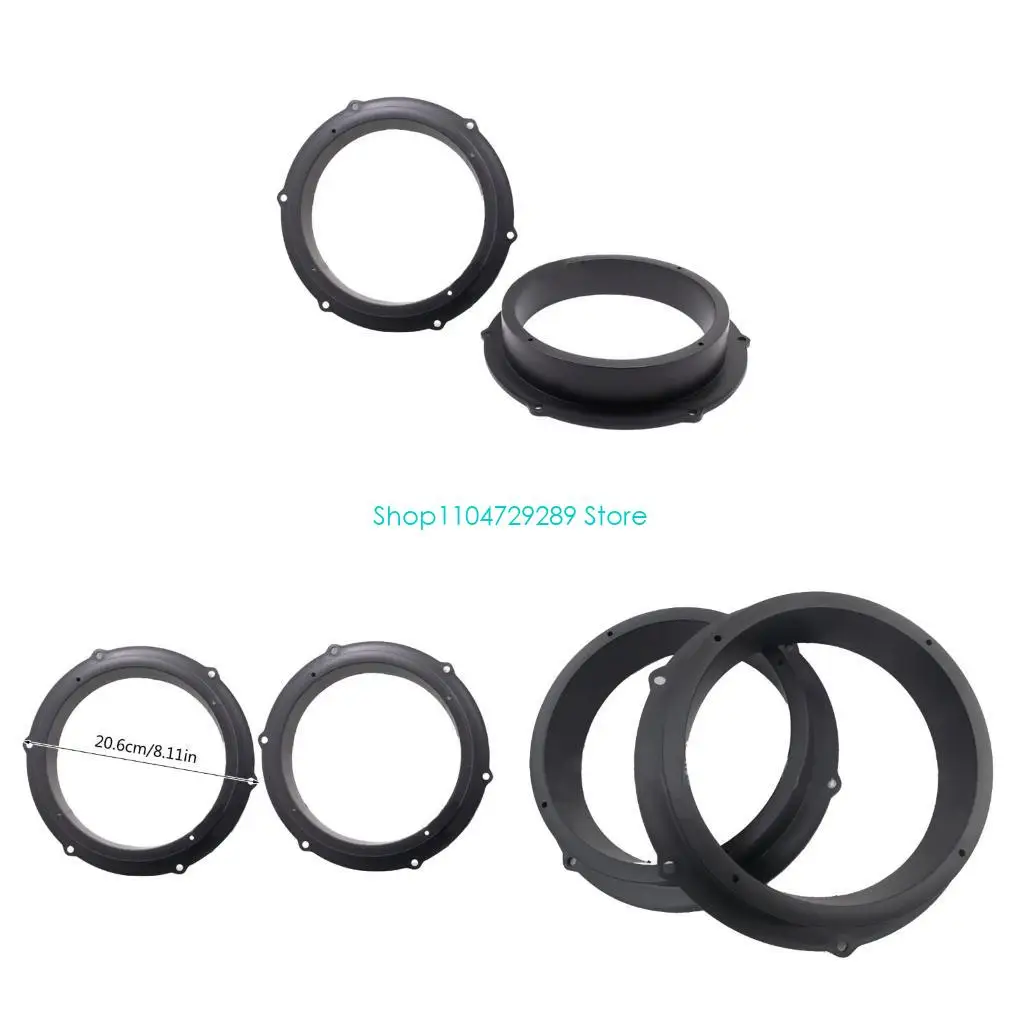

D8KE Stereo Speaker Spacer Adapter Mat Rings Sound Bracket Holder Rings Mounting Bracket 2x