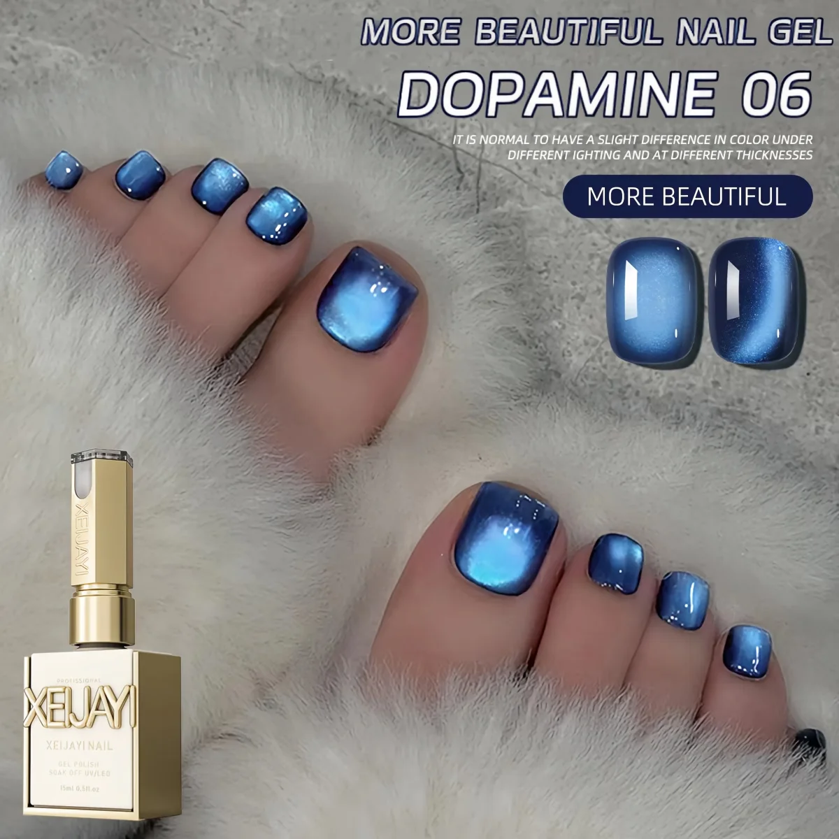 1PC 15ML Brązowy Niebieski Żel – Nail Art Chrome recenzja i cena