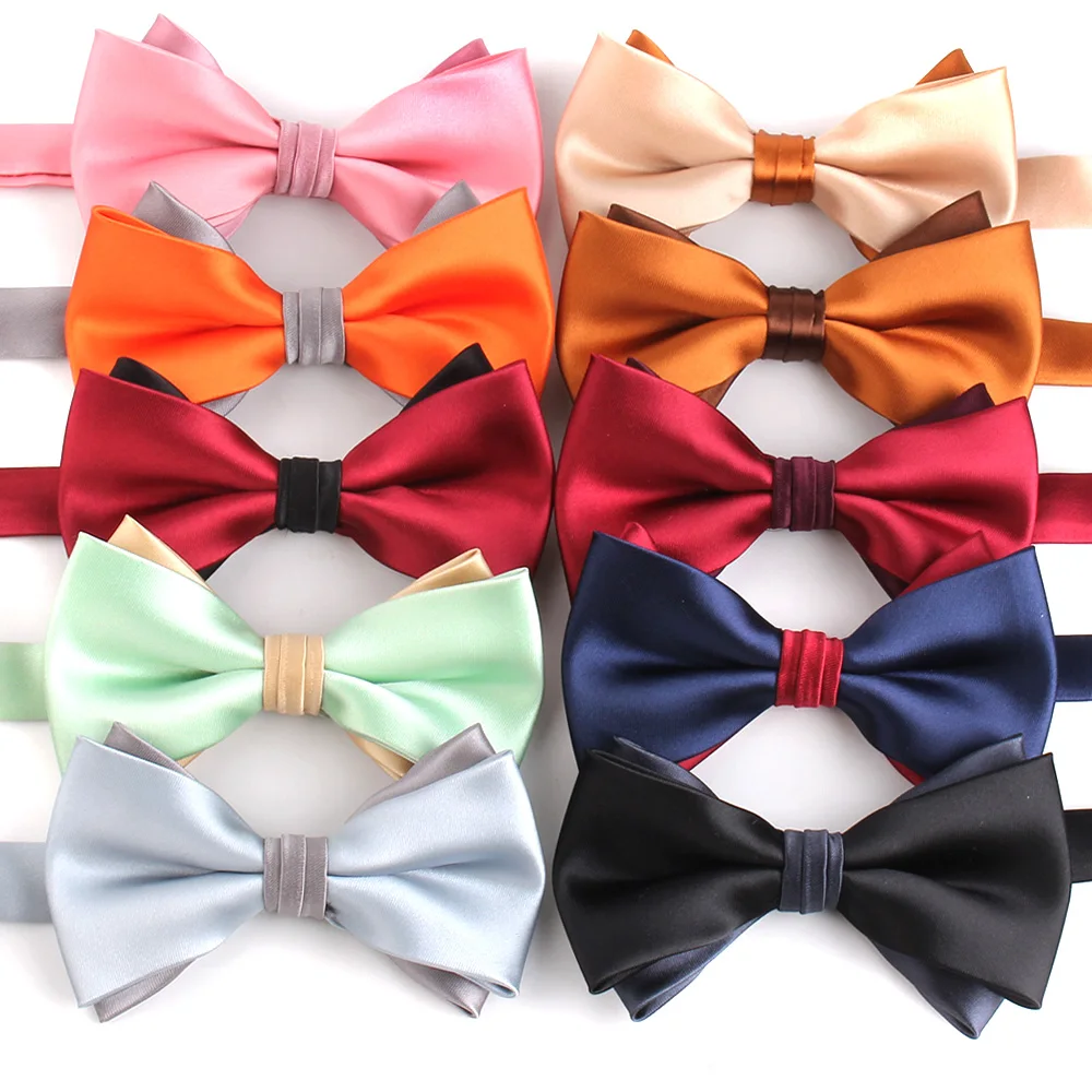 Solid Bow Tie For Wedding Men\'s Multicolor Neck Wear Color Block Bowtie For Men Women Cravat Bow Ties For Groomsmen Butterfly