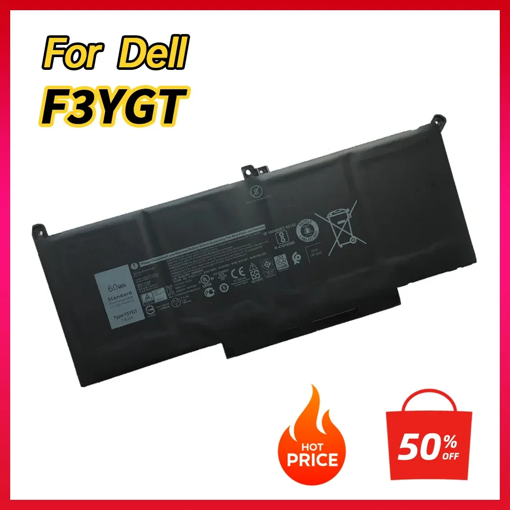 

100% NEW F3YGT Laptop Battery For Dell Latitude 12-7000 E7280 E7480 E7390 E7290 E7490 DM3WC 0DM3WC 2X39G battery