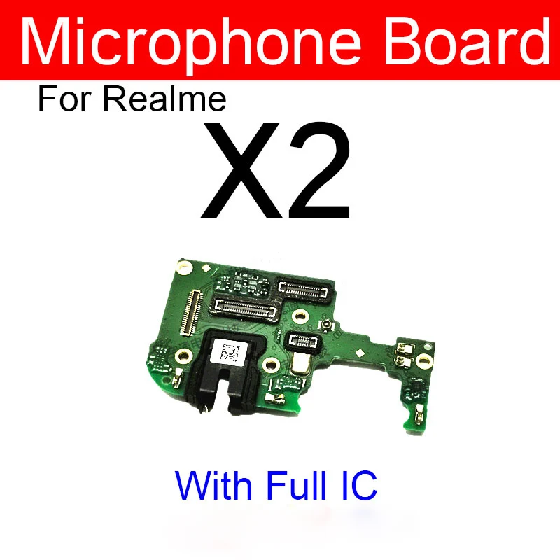 Microphone Board For Realme 1 5Pro Q X X2 X Lite XT Microphone Mic Module Connector PCB Board Flex Cable Replacement Parts