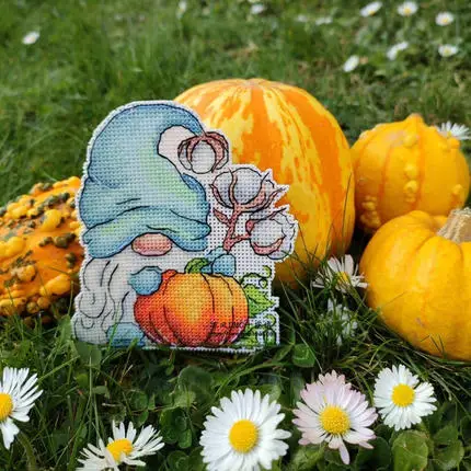 Cross Stitch Craft Kit, Cross Stitch Painting, Decorations for Sticker, Bx1838 Pumpkin, Dwarf Spirit