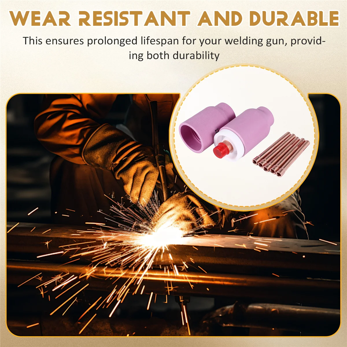 جديد 9 قطعة TIG شعلة لحام كبيرة طويلة عدسة الغاز وكوب الألومينا ل WP17 WP18 WP26 TIG كوليت الهيئات قطع الغيار عدة اكسسوارات