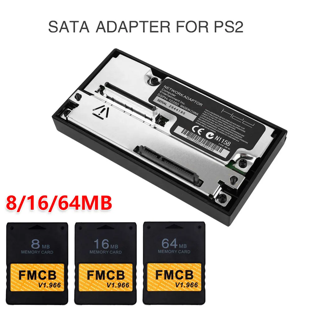 Network Card Game Playing Lightweight Elements 2.5/3.5 inch 2000GB SATA Socket HDD Adapter for SATA PS2 Game Console