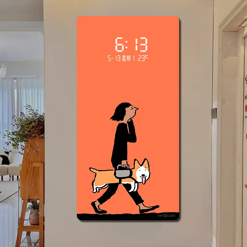 Large Sized Cartoon Digital Wall Clock,Large Sized Luxury Home Decor