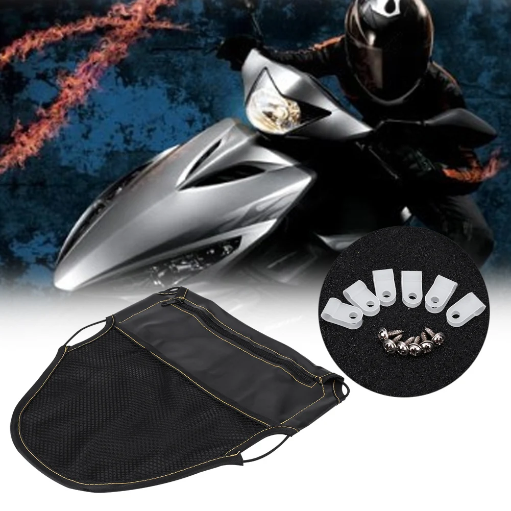 PU Leather Motorcycle Scooter Under Seat Storage Pouch Bag Organizer