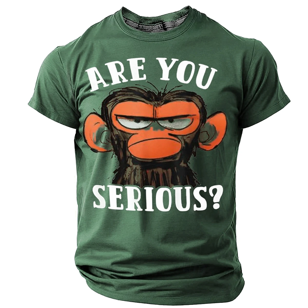 Men's Personalized Printed Monkey T-shirt With Fun 