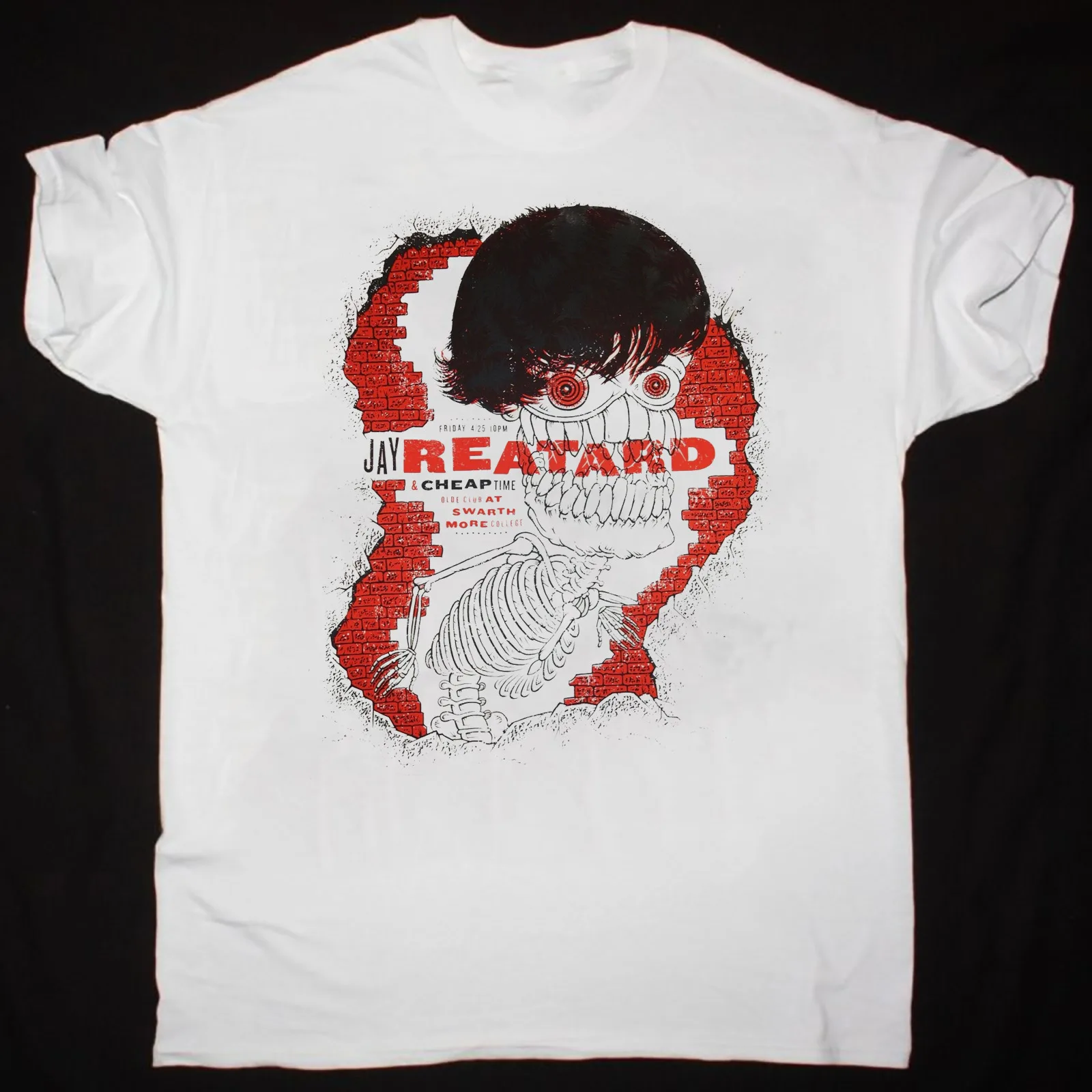 Camiseta blanca de algodón de Jay Reatard Music Tour, talla completa, S-5XL