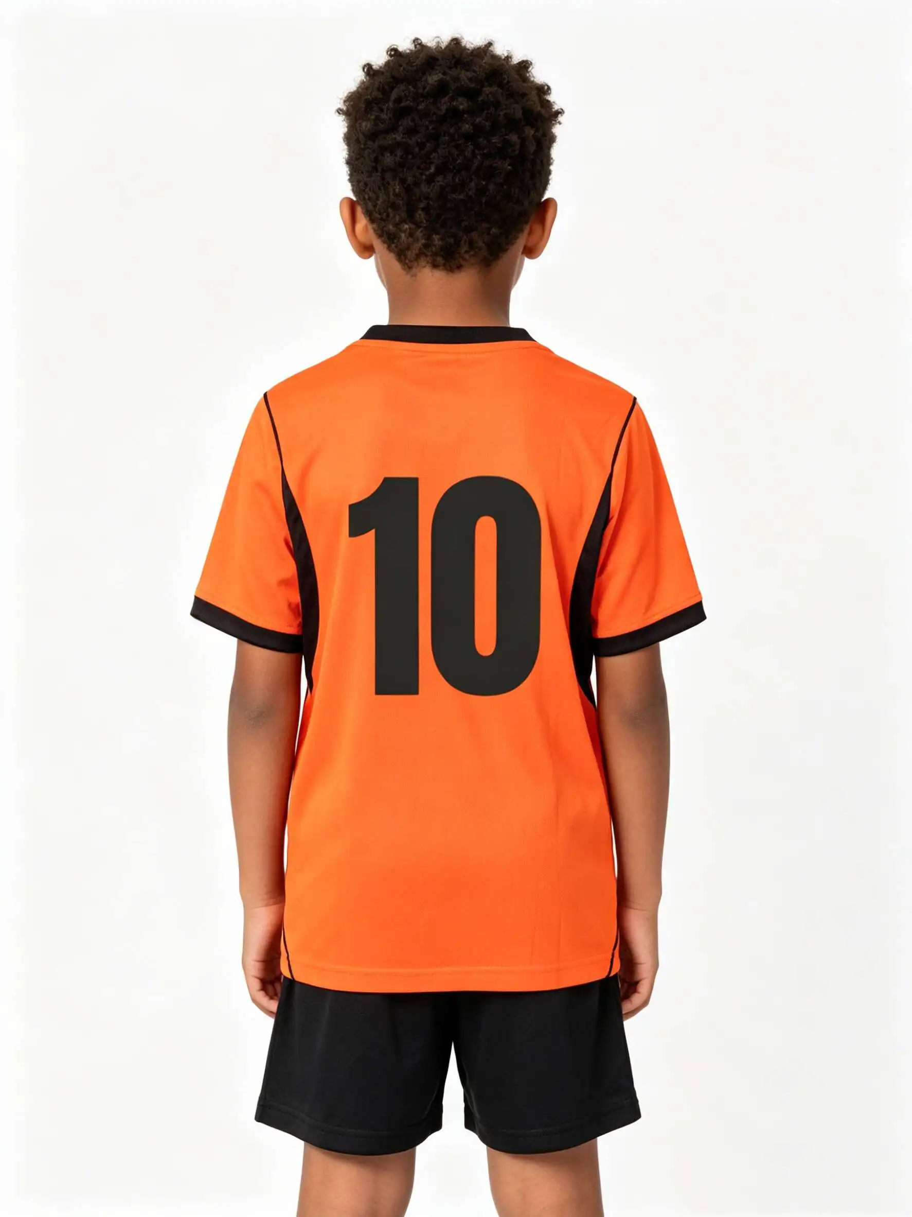 26/27 Unisex Blank Soccer Jersey Set, Kids & Adults Training Uniforms for  Orange  School Sports, Running & Team Events view 2