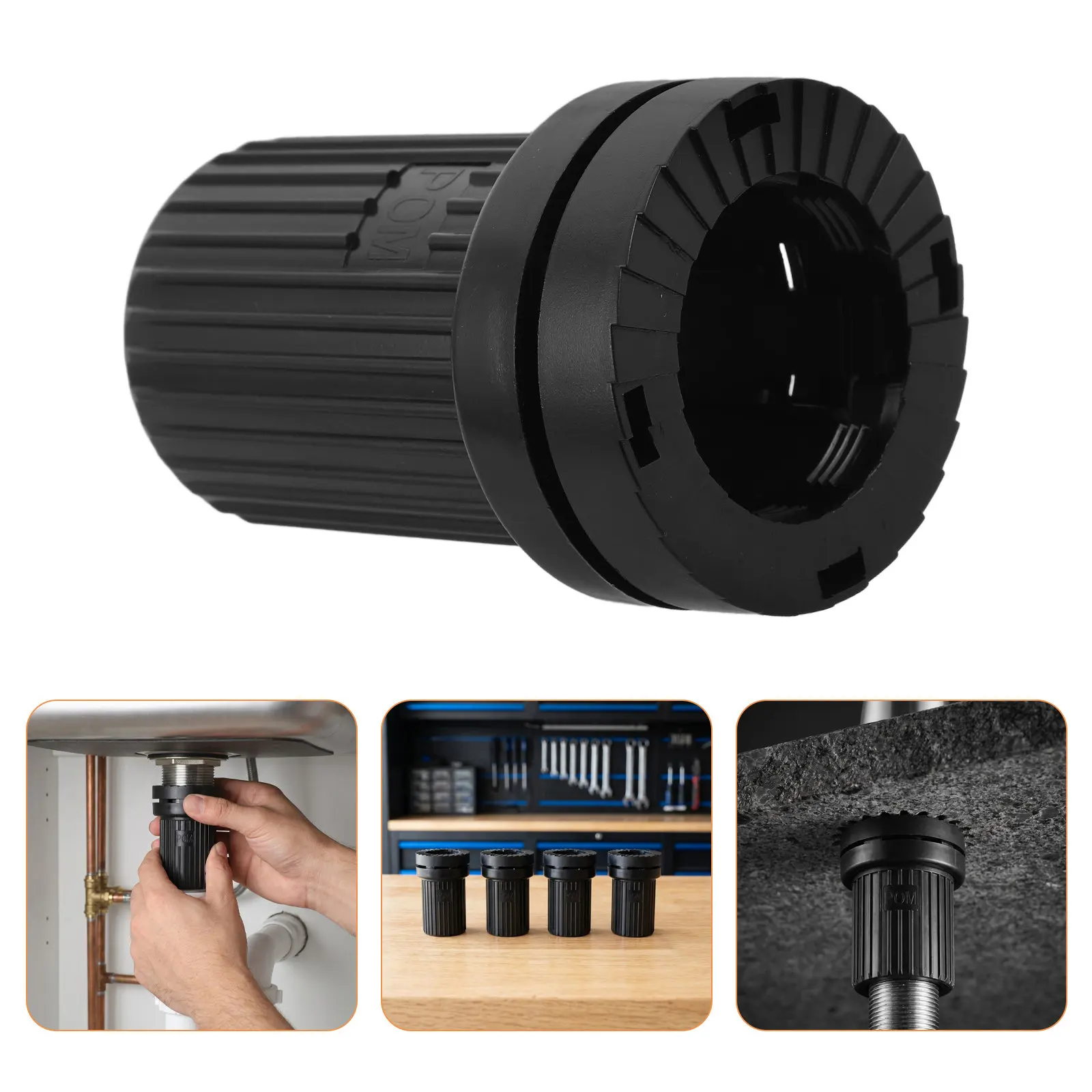4Pcs Plastic Faucet Coupling Nut Quick Install Fastener for Kitchen Bathroom Sink Tap Anti Loose Faucet Mounting