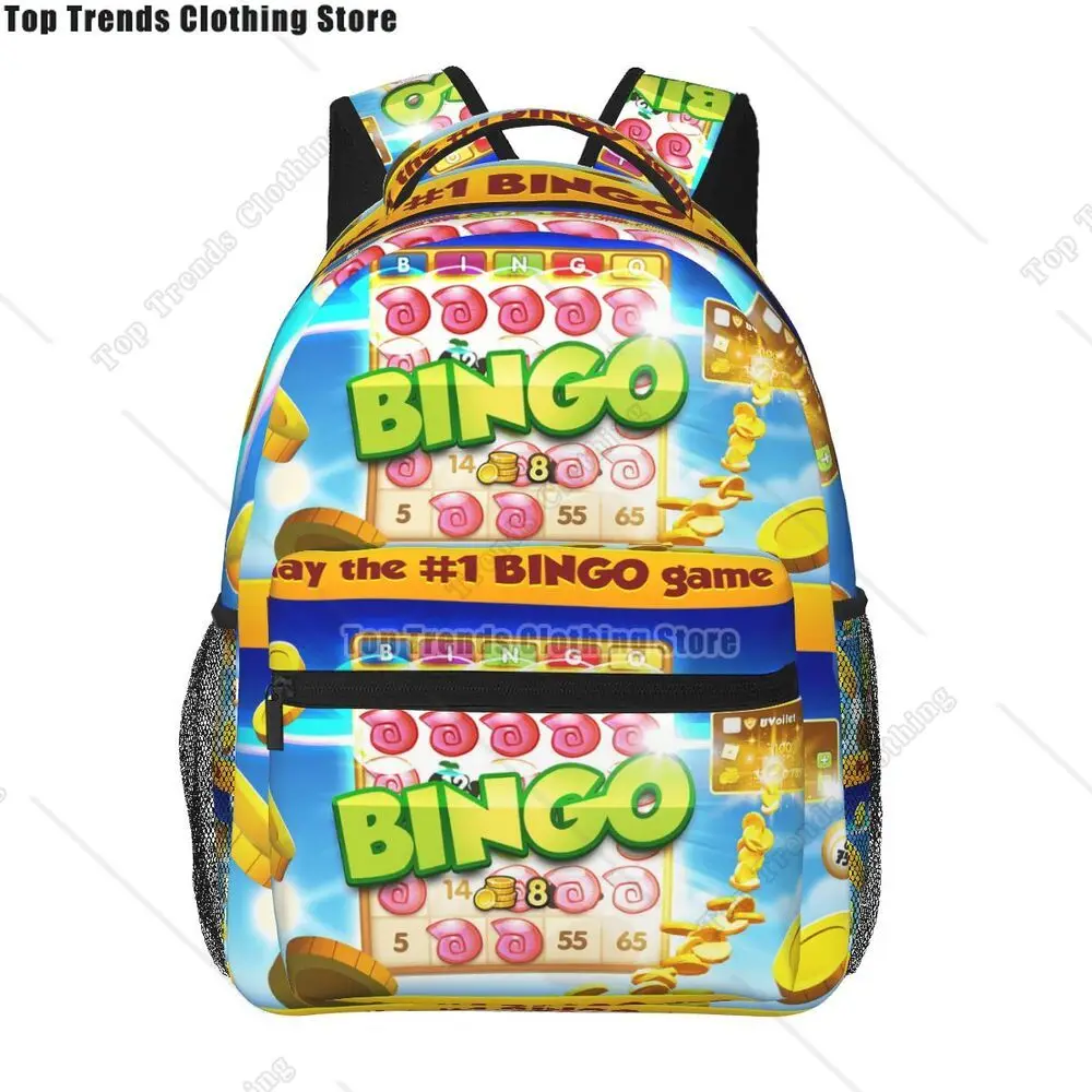 

Game Bingo Queen Player Backpacks Boys Girls Bookbag Students School Bags Cartoon Travel Rucksack Shoulder Bag