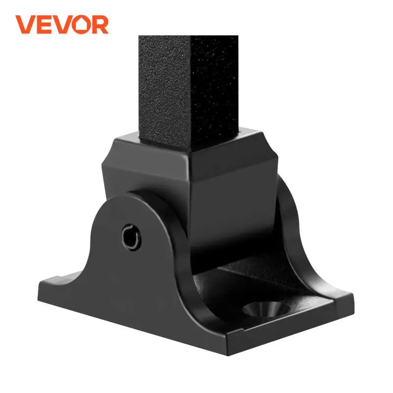 VEVOR Aluminum Alloy Baluster Shoes Stair Flat/Adjustab Shoe with Screw Holes Scroll Basket Twist Knuckle Staircase Black 50 Pcs