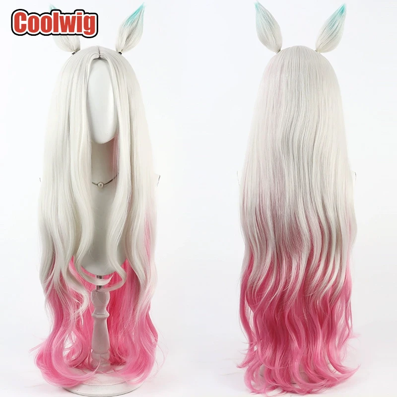 

Coolwig Synthetic Hair Lux Cosplay Wigs LOL Spirit Blossom Lux Halloween Long Wavy Silver White Mixed Pink Wig Heat Resistant