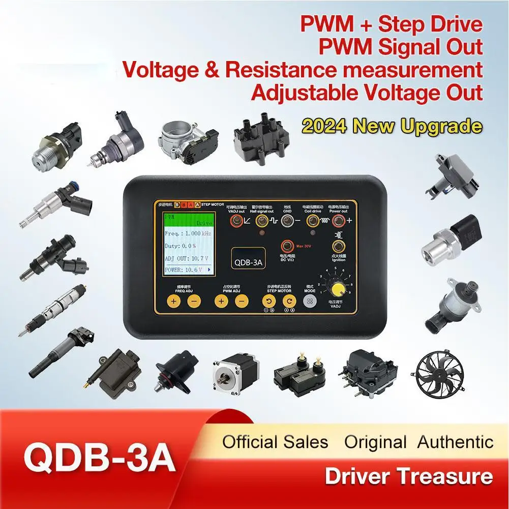 

PWM Signal Drive Automobile Ignition Coil Tester Solenoid Valve CR Pump Metering Unit Step Motor Electric Instrument