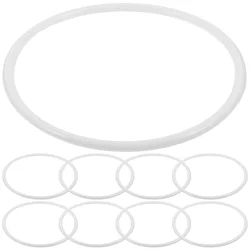 20Pcs Dreamcatcher Round Hoops White Plastic Circles DIY Dreamcatcher Material Accessories (13cm)