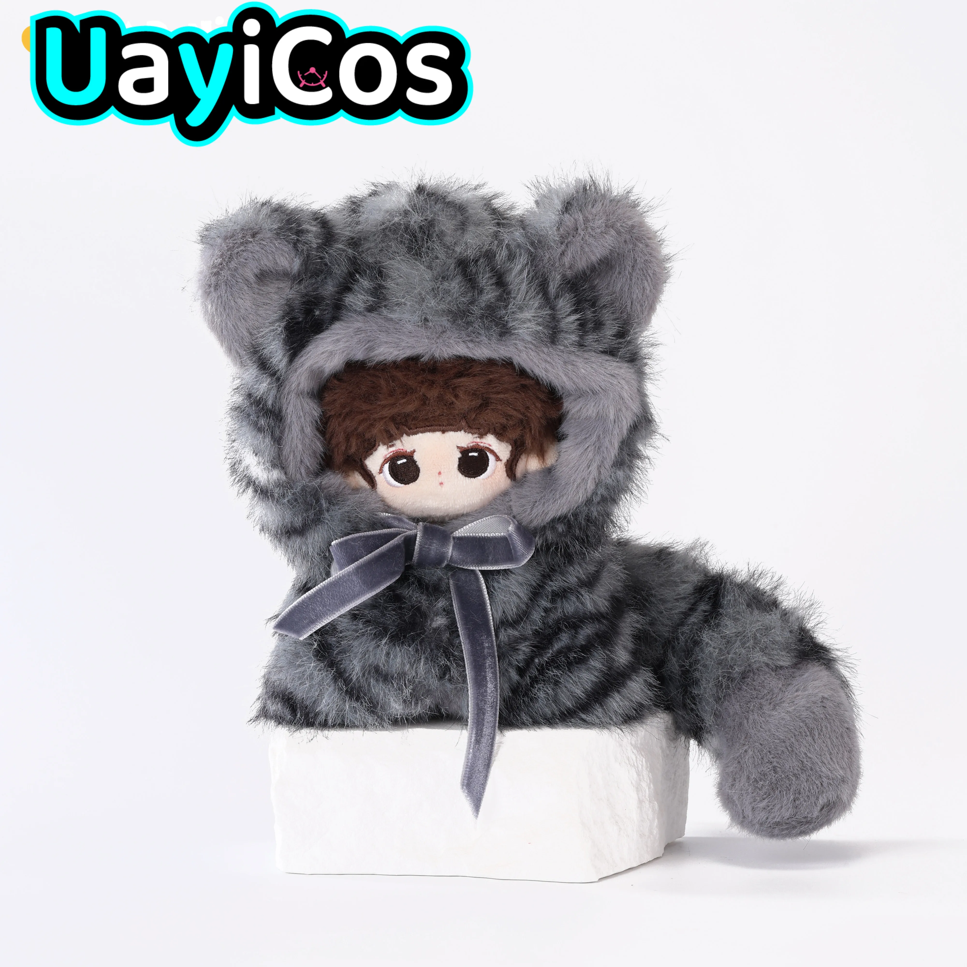 

In stock 10cm Doll Clothes Rabbit Fox Bear Snow Leopard Cat Deer Animal Cartoon Cloak Clothing Suit Stuffed Plushies Doll Anime
