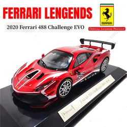 Bburago 1:43 2020 Ferrari 488 Replica Car Model, with Acrylic Case Plate, Scale Monte Carlo Le Mans Daytona Miniature Toy