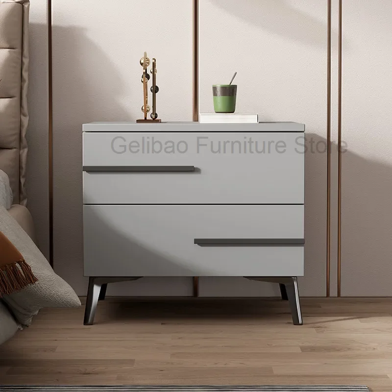 

Mobilizer Bedroom Nordic Wooden PC Modern White Night Tables Nightstands Created Mute Smart Room Table De Chevet Furniture T50CG