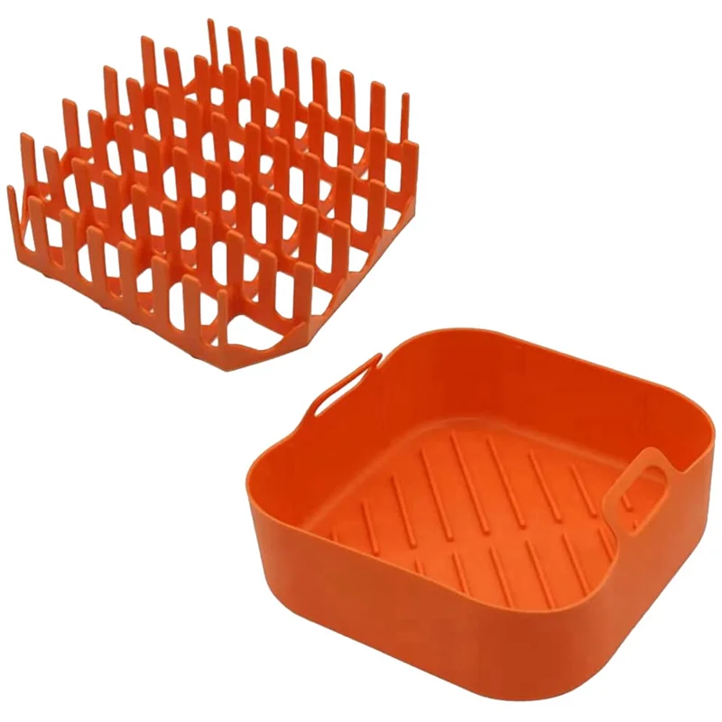 Silicone Bacon Cooker Bacon Cooker Tray Bacon Rack Tray and Grease Collector for Oven Air Fryer Cooking