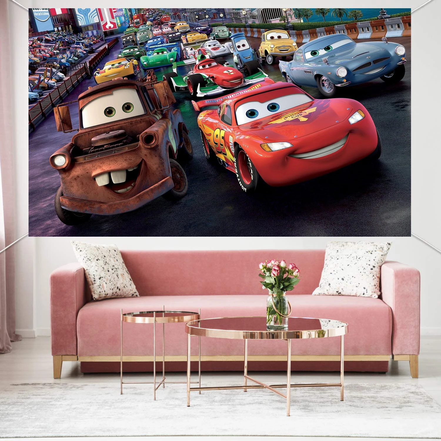 Disney Cars Backdrop McQueen Birthday Party Supplies Background Boys Girls Birthday Party Baby Shower Cake Table Decorations