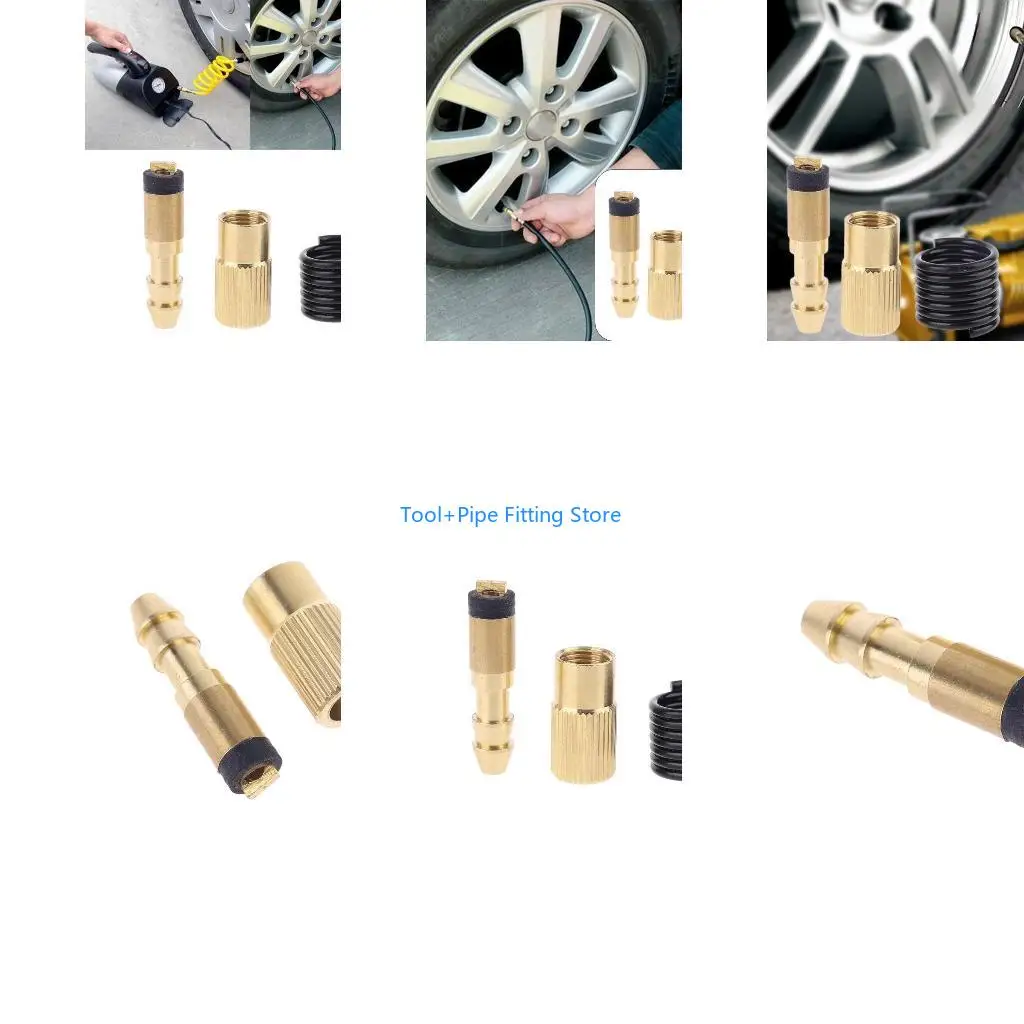F92B Pump Air Compressor Accesories Tire Inflator Blow Adapter Tire Inflator Adapter Quality Metal & Plastic Made 1 Set