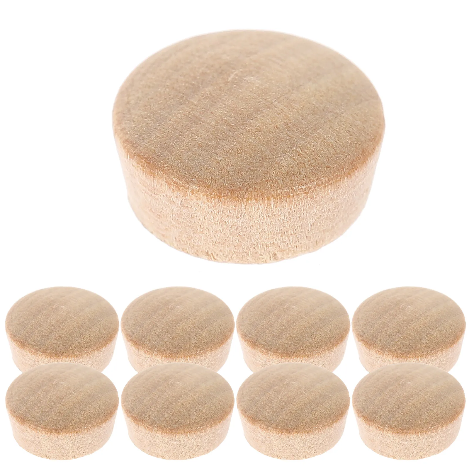 50Pcs Wood Hole Plugs Small Wooden Furniture Screw Hole Covers Decorative Round Block Caps Replacement for Wood Repair
