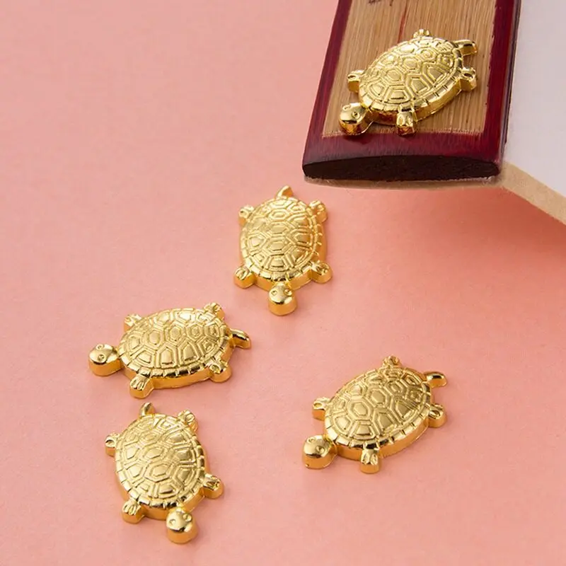 1pc/2pcs/4pcs, Golden Turtle Wealth Statue - Tabletop Ornament for Home and Office, Brings Luck and Prosperity