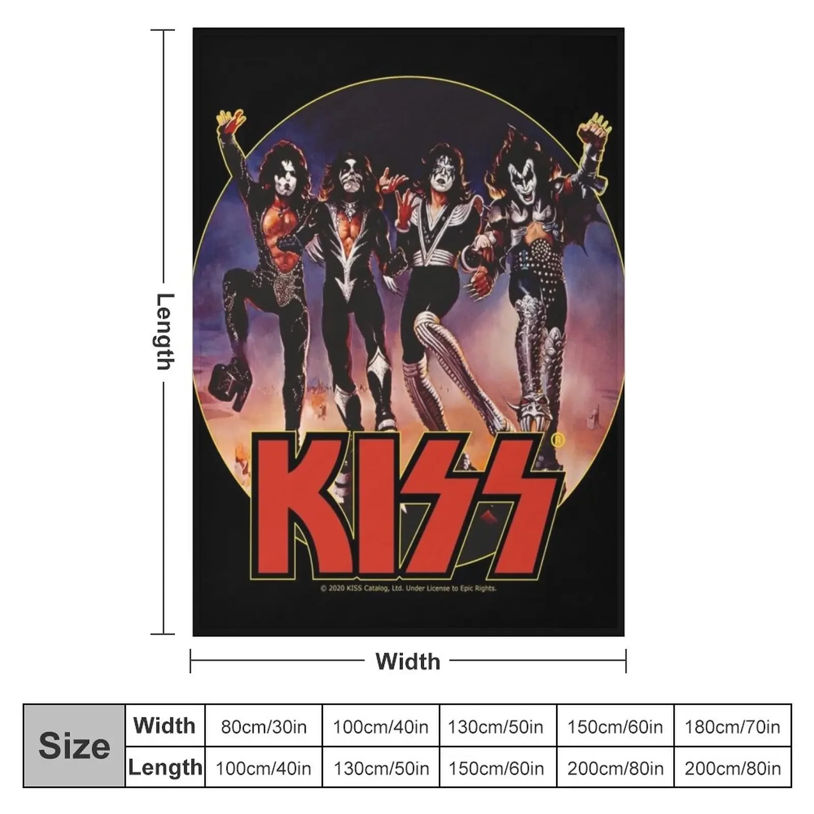 KISS Band Members Throw Blanket Luxury St Blanket Plaid on the sofa Large Blanket