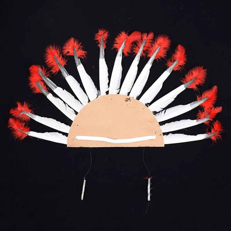جديد أزياء الهالوين التأثيرية الدعامة غطاء الرأس من الريش الشكر غطاء الرأس الإمارات التيجان رئيس هوب أغطية الرأس