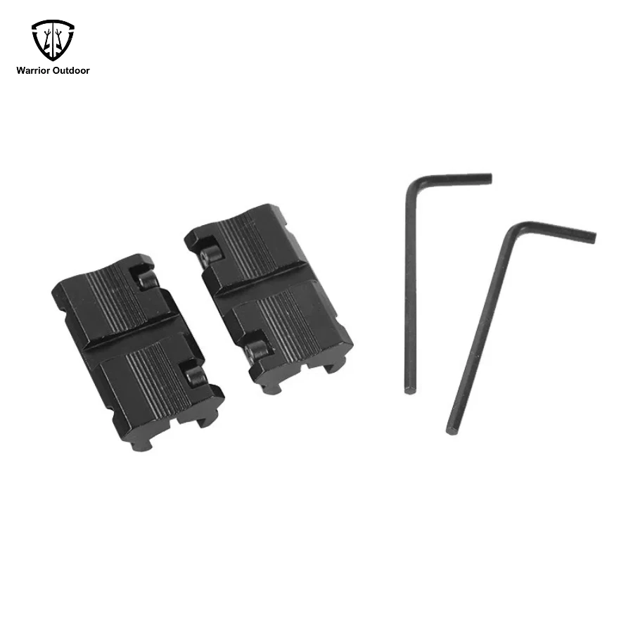 2pcs Low Profile Converter 11mm to 20mm / 22mm Scope Ring Mount Adapter For Dovetail Weaver Picatinny Rail Hunting Part