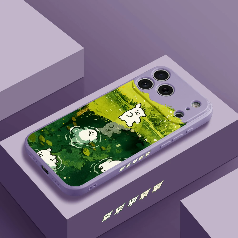 لطيف الدب الغابات نمط غطاء من البولي يوريثان كوكه آيفون 17 ProMax 17 الهواء 16 15 14 13 12 11 برو ماكس XS Max7 8 Plus 16e 16 Plus