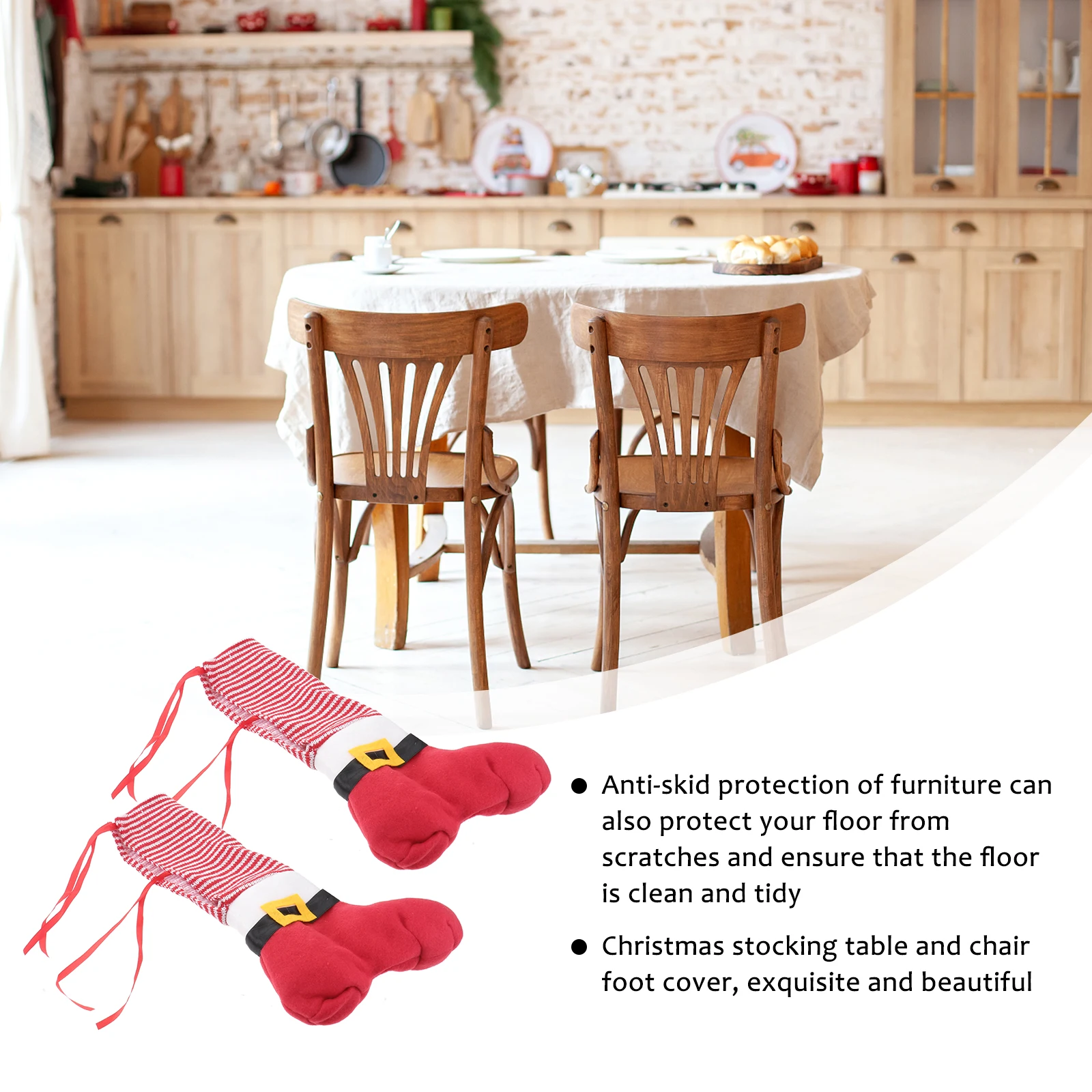 

Christmas Table Leg Covers Red Feet Shoes Legs Decor Party Wedding Festive Atmosphere Chair Leg Covers