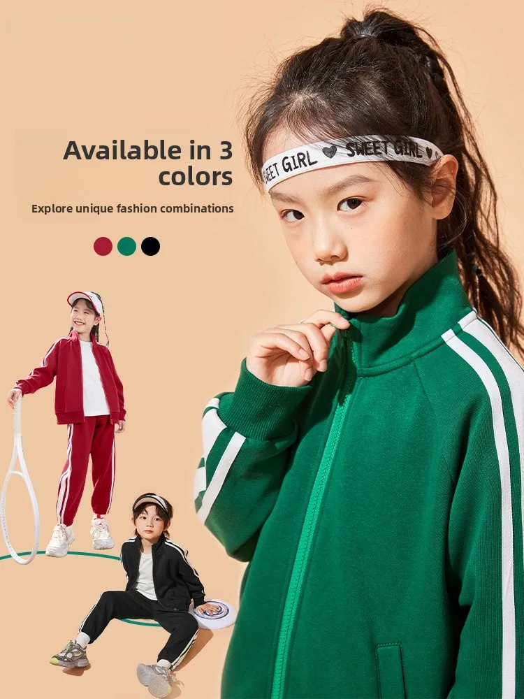 conjunto-deportivo-marcolor-para-ninos-primavera-otono-chaqueta-ligera-unisex-y-pantalones-mezcla-de-algodon-y-poliester